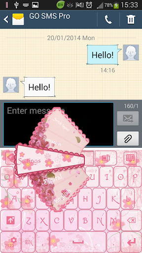 Pink Flower Keyboard