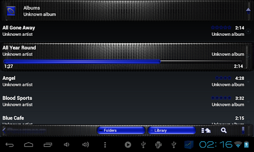 Poweramp skin TITAN DBLUE GRID Screenshots 8