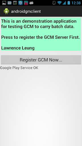 Test App for GCM