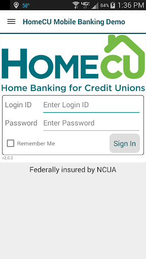 HomeCU Mobile Banking Demo