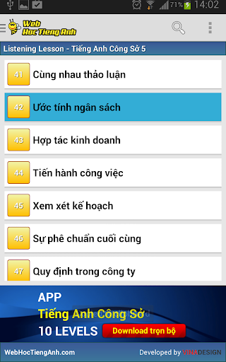 【免費教育App】Tiếng Anh Công Sở 5-APP點子