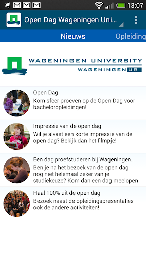 Wageningen University Open Dag