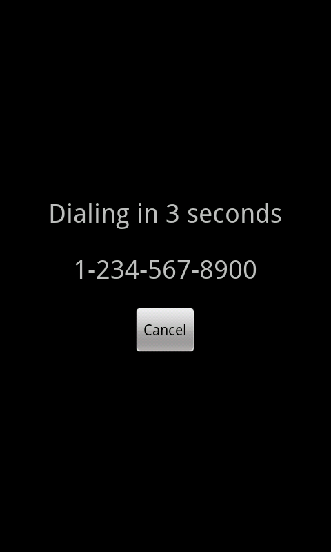 Android application Call Back screenshort