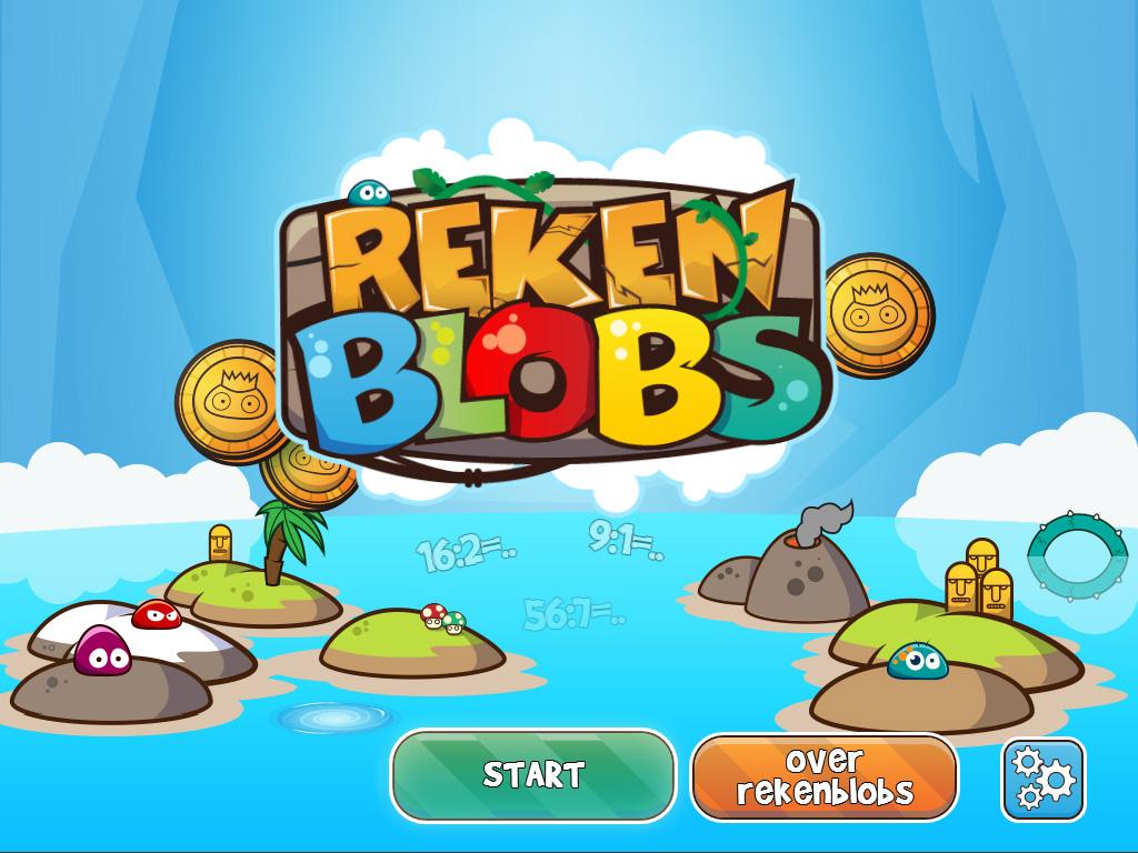Android application Math Blobs Division facts screenshort