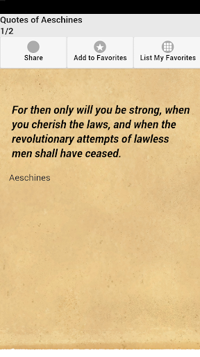 Quotes of Aeschines