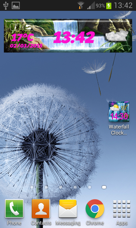 Waterfall Clock Weather Widget Screen 3