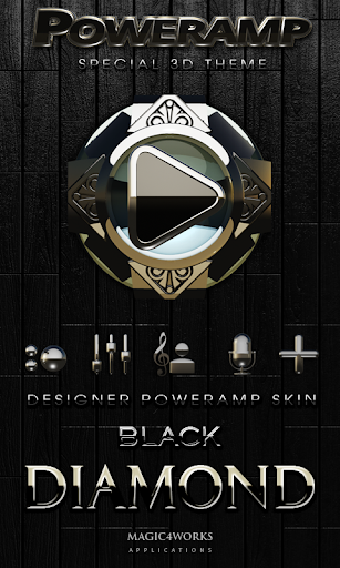 Poweramp skin Black Diamond