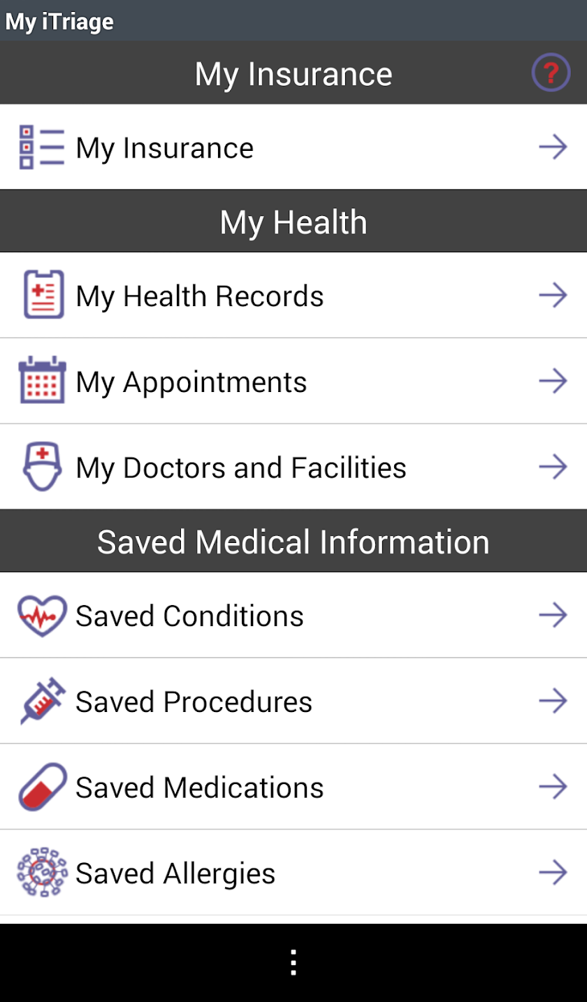iTriage Health Screen 3
