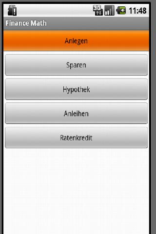 Android application Finance Math screenshort