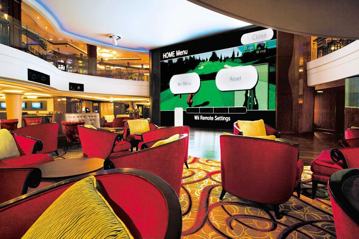 Norwegian-Epic-Wii-Wall - Head to Norwegian Epic's Wii Wall, where you can play interactive games or watch movies on a two-story Wii screen.