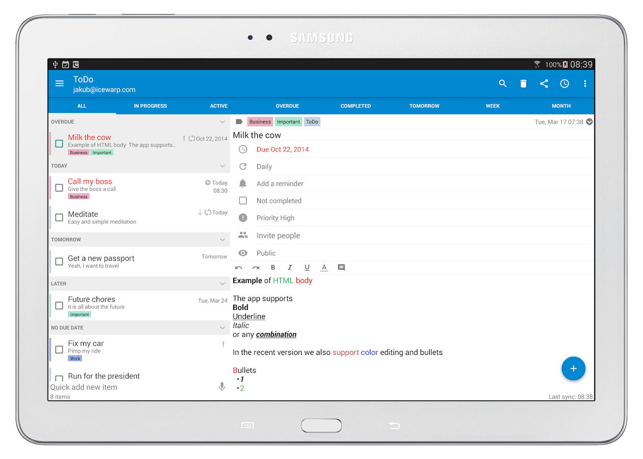 Phone Microsoft Exchange On Android Phone tasks notes for ms exchange android apps on google play screenshot