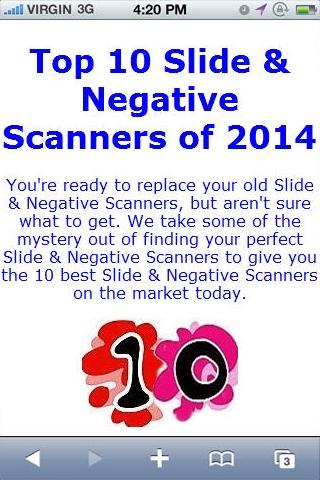 Slide Negative Scanner Reviews