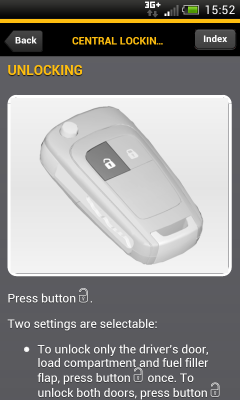 myOpelService Screen 3