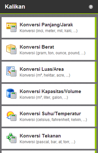 Kalikan - Konversi Unit