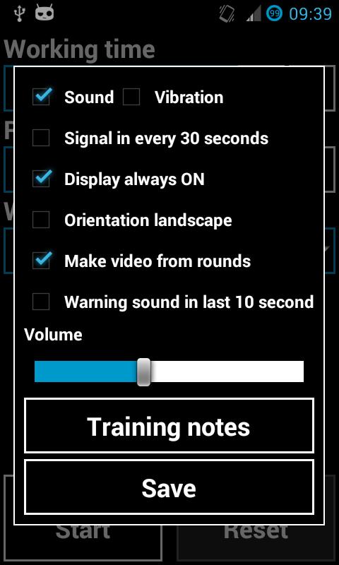 Boxing / Iterval Timer PRO Screen 2