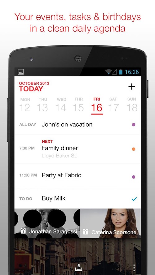 Android application Cal - Calendar Google/Exchange screenshort