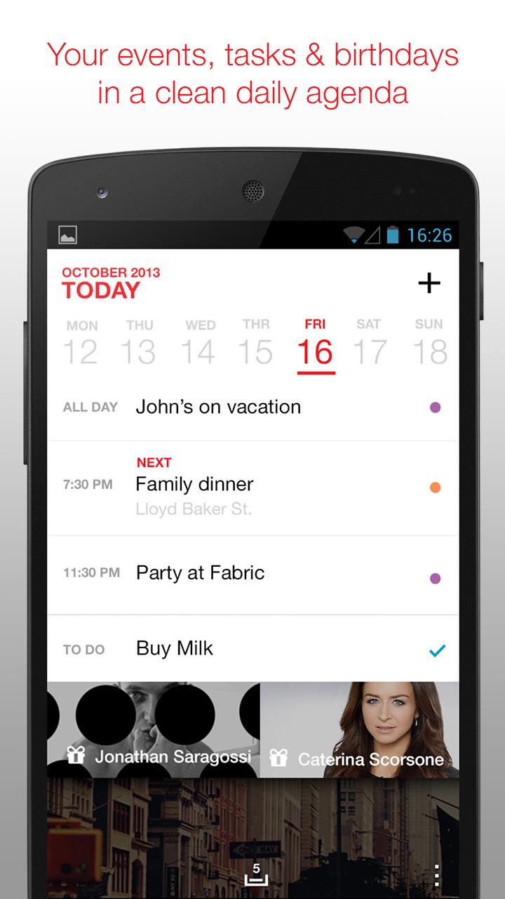 Cal - Google Calendar + Widget Screen 1