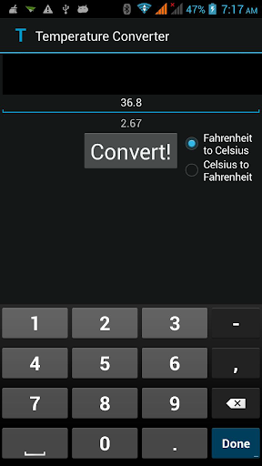 Celsius Fahrenheit Converter