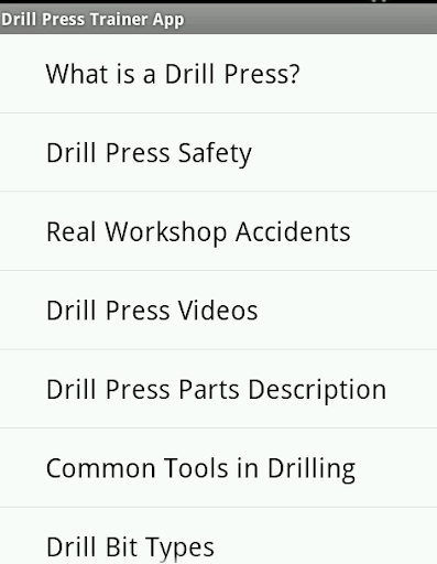 Drill Press Trainer App