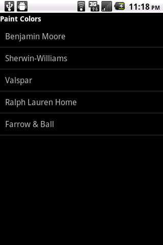 Paint Colors Screen 2