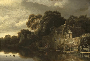 RIJKS: Michiel van Vries: Old Cottage on the Water 1656