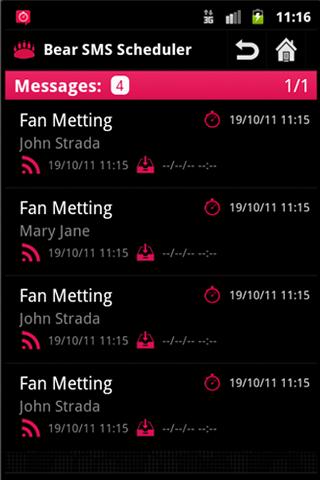 SMS Scheduler Pro Screen 2