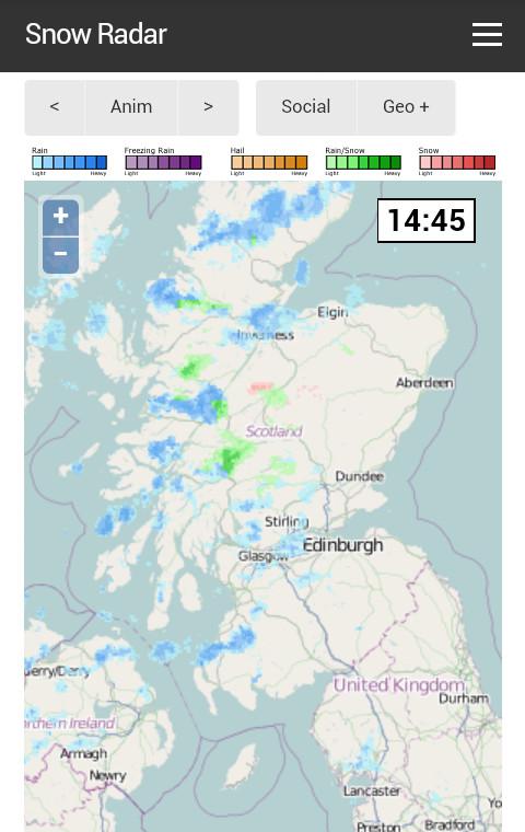 Netweather Snow Radar Screen 2
