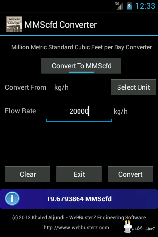 MMScfd Converter