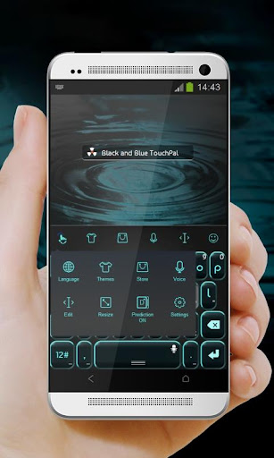 【免費個人化App】黑色和藍色 TouchPal Theme-APP點子