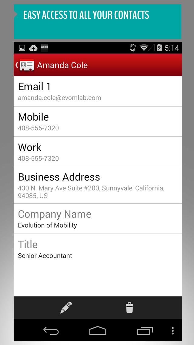 Good for Enterprise™ Screen 3