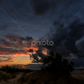 Blue and red sunset by Robert Namer - Landscapes Sunsets & Sunrises
