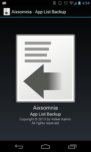 Aixsomnia - App List Backup