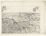 Grote kaart van Antwerpen met de mislukte aanslag in 1605 (blad rechtsboven)
