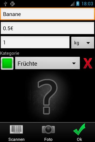 ISLE Shopping List Screen 3