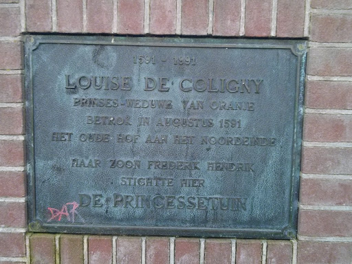 Louise De Coligny Plaquette on wall