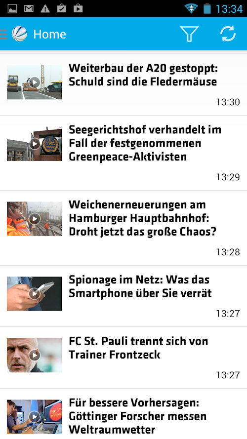 Android application Sat.1 Regional screenshort