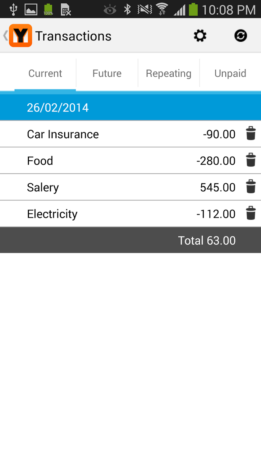 My Budget - Personal Manager Screen 3