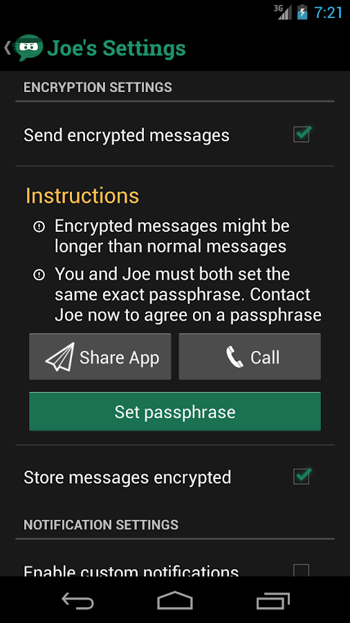 Ninja SMS - screenshot