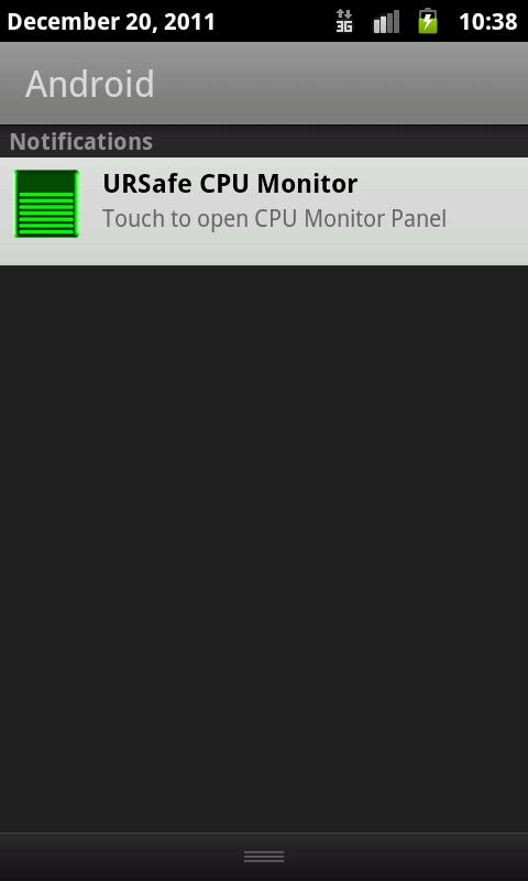 Android application URSafe CPU Monitor PRO screenshort