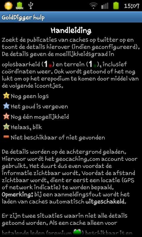    GoldDigger (Geocaching)- screenshot  