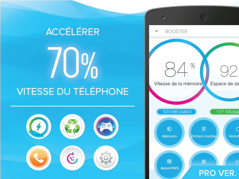 Android application Booster - Speed Cleaner Pro screenshort