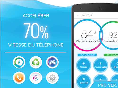 Capture d'ecran de l'application Android Booster - Speed Cleaner Pro