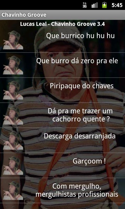   Chavinho Groove sons do Chaves: captura de tela 