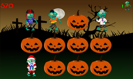 Halloween Zombies Memory Game poster 4