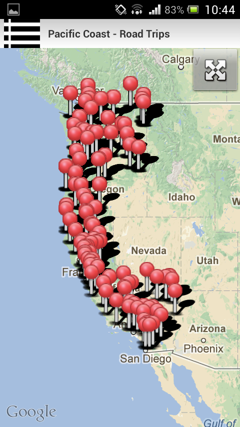 Pacific Coast - Road Trips Screen 1
