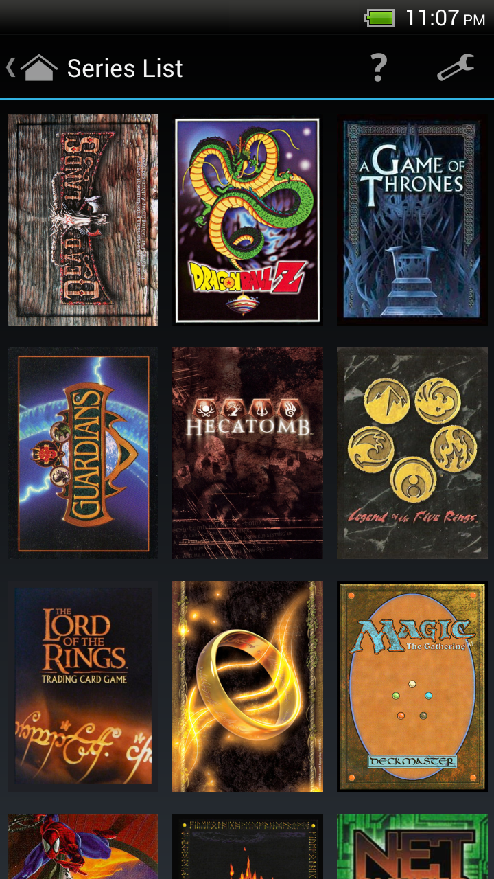 Collectible Card Checklist Screen 2