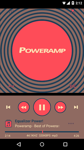 Poweramp skin Flat Vintage