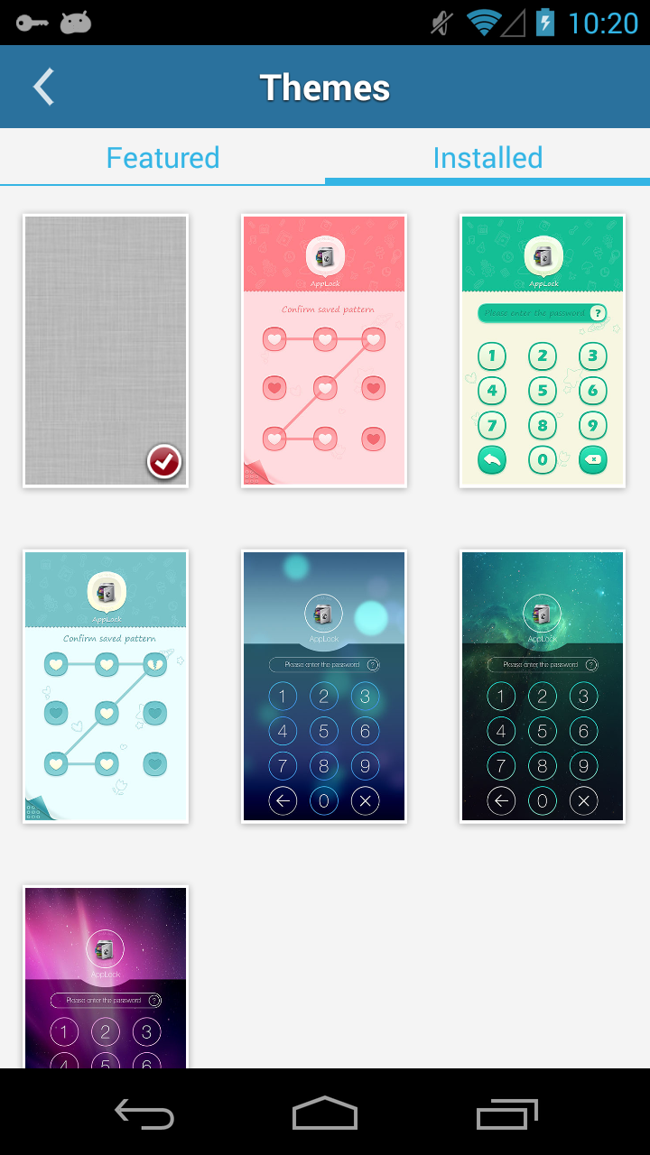 AppLock Theme Aurora Screen 3