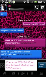 GO SMS - Wild Print 2 Screenshots 2