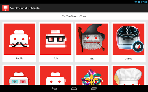 【免費程式庫與試用程式App】MultiColumnListAdapter Sample-APP點子